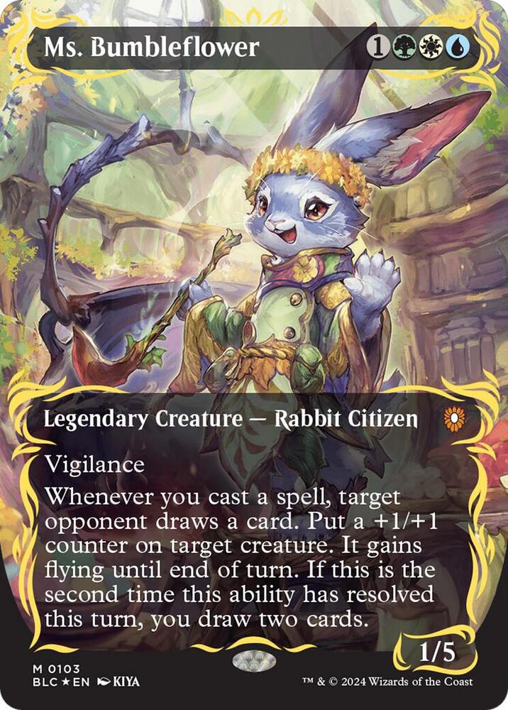 Ms. Bumbleflower rules Bloomburrow Commander