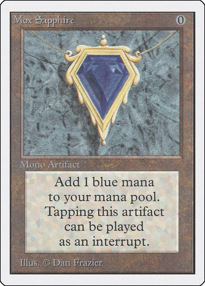 Mox Sapphire PSA 10 priced 4.9x higher than raw